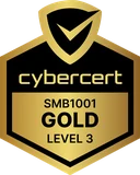 CyberCert SMB1001 Gold Level 3 badge